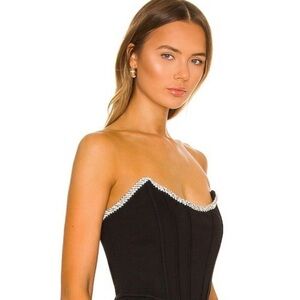 SHEIKE BLACK RHINESTONE CORSET